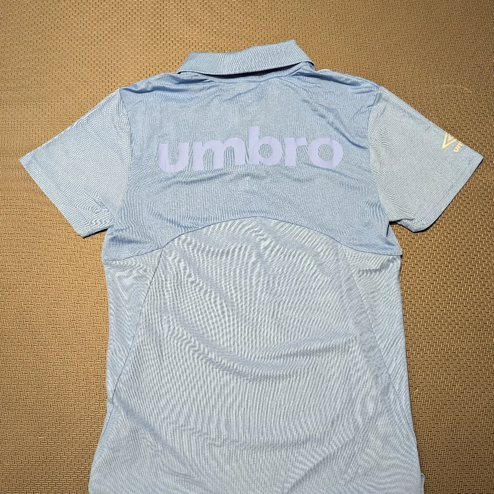Umbro Sky Blue Polo with Zip Collar - Picture 4 of 6